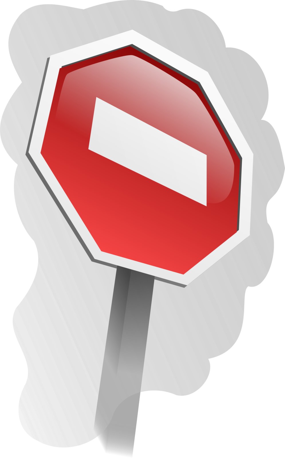 a red stop sign with a white background