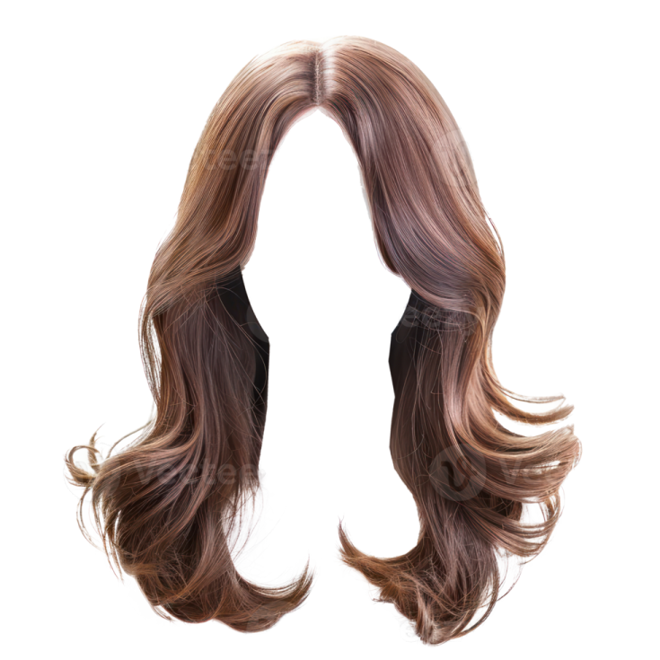 a woman's head with long brown hair