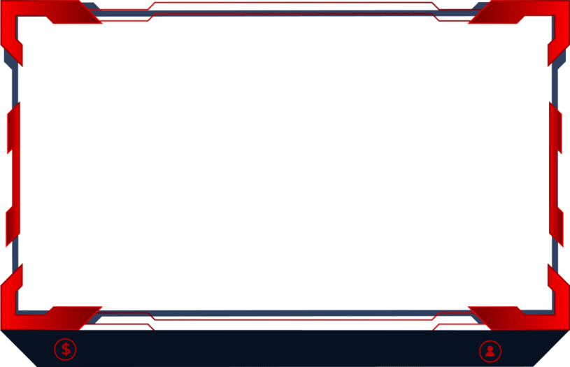 a red, white and blue frame
