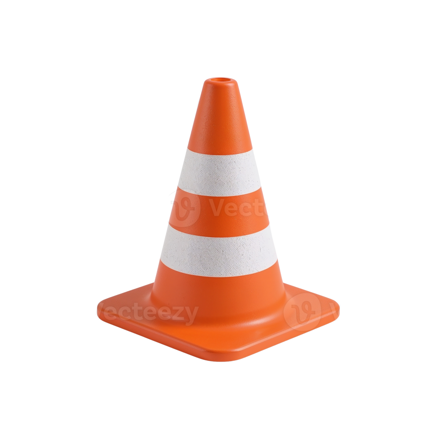 a traffic cone on a white background
