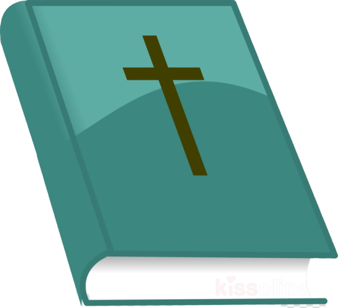 a green book with a cross on it