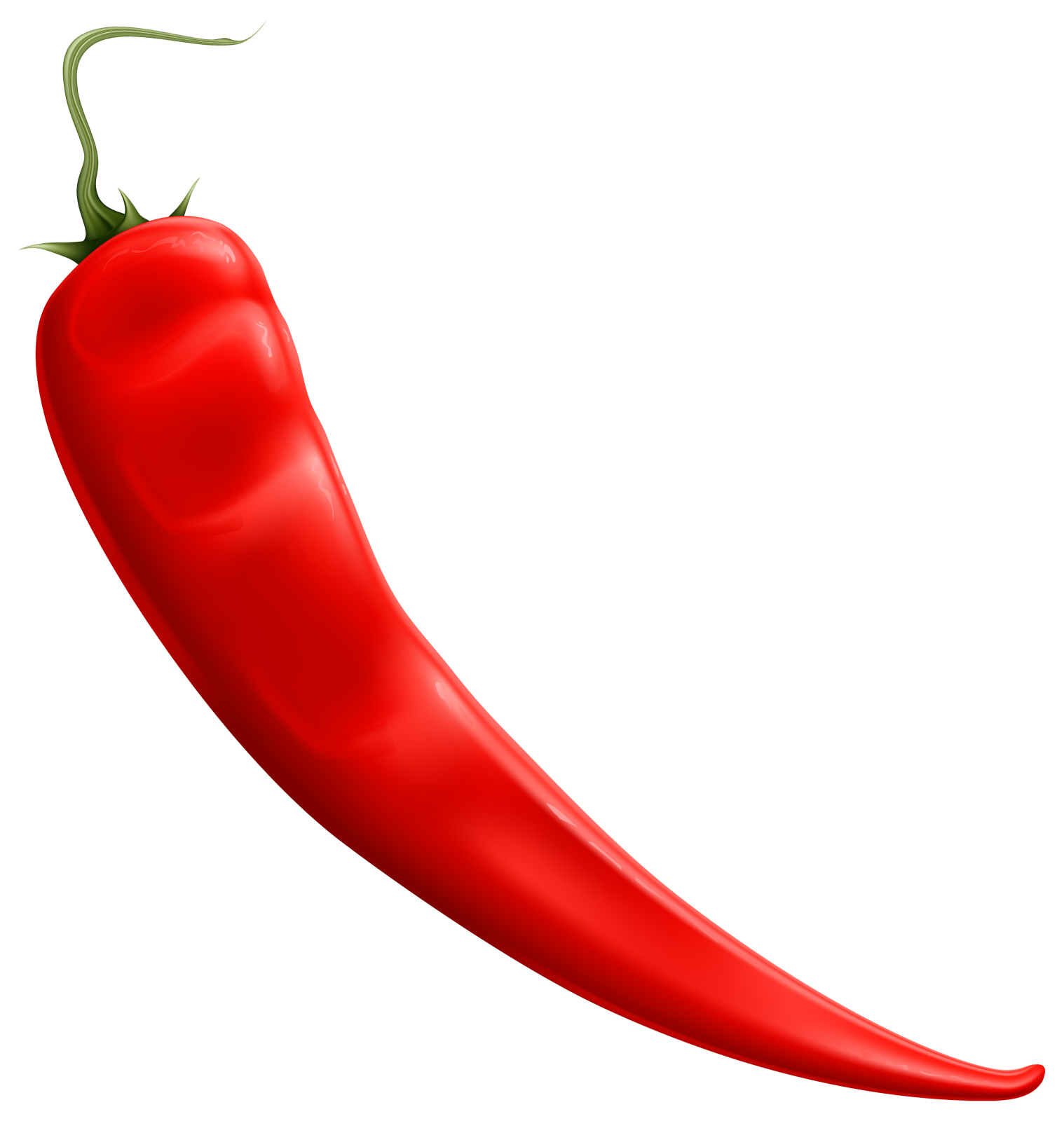 a red pepper on a white background