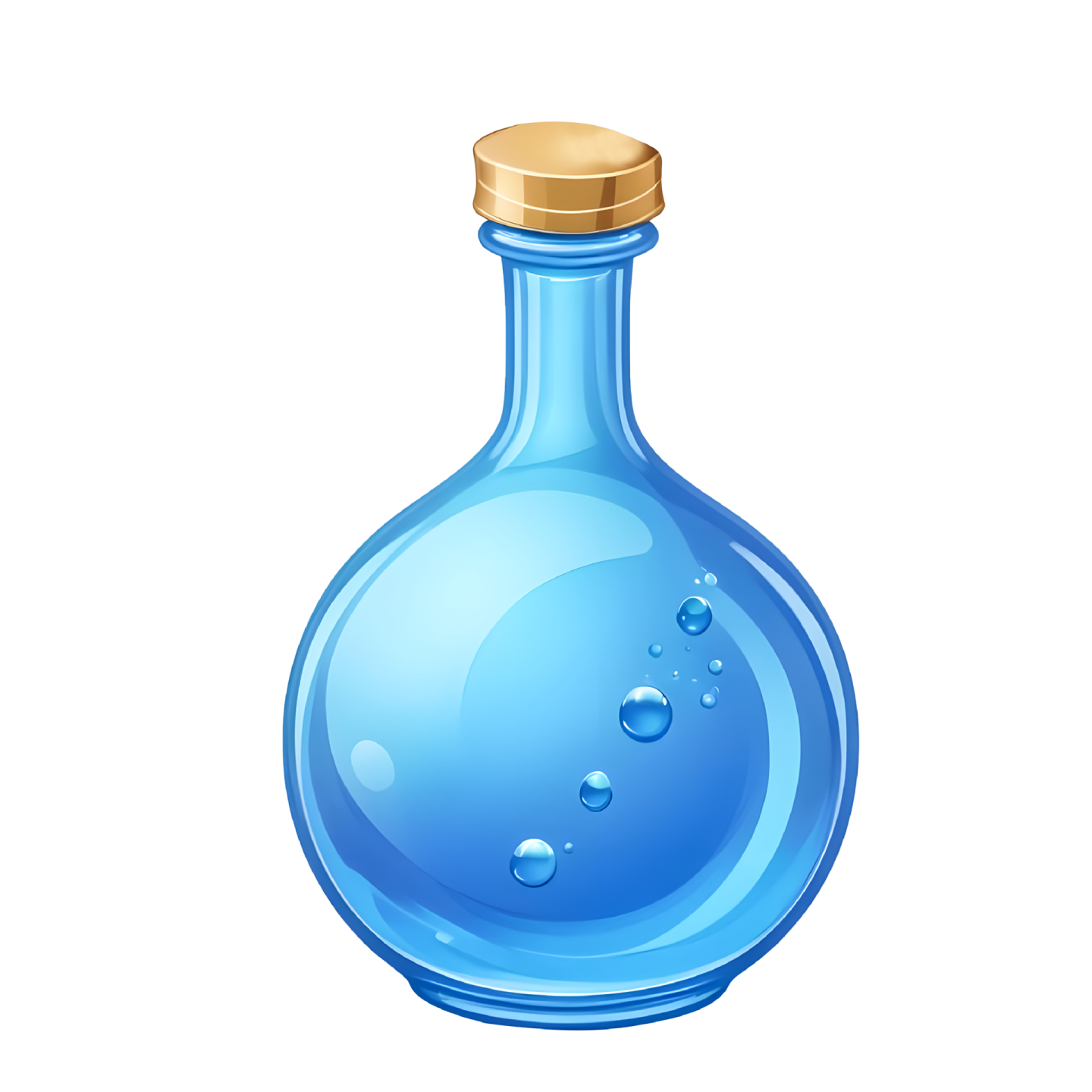 a blue glass bottle with water inside
