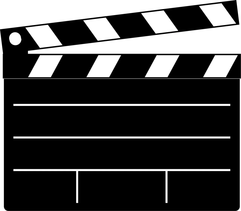 a black and white film clap