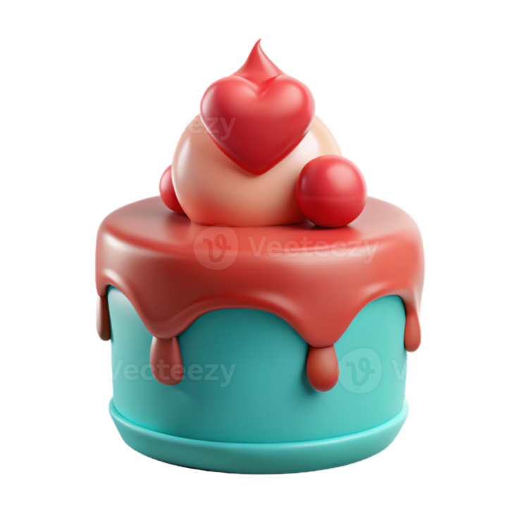 a small cupcake with a heart on top