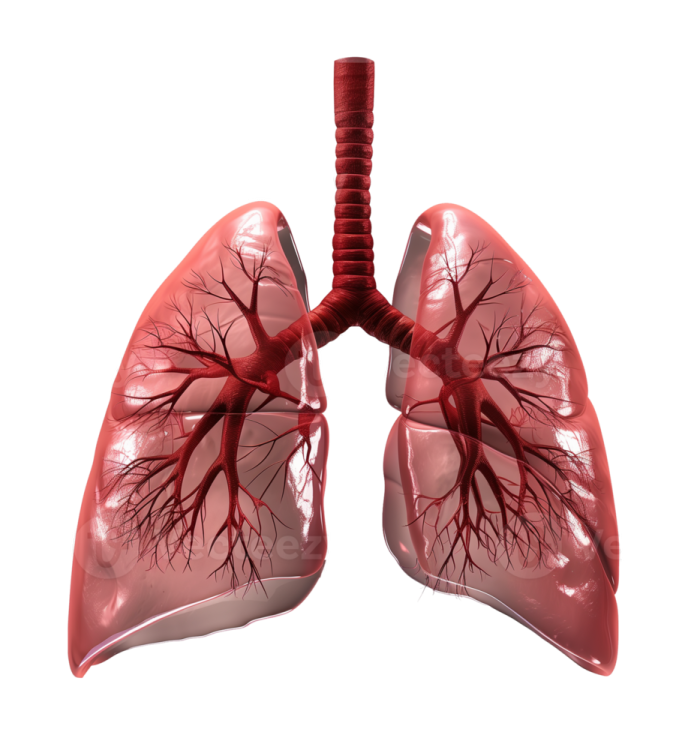 a diagram of the lungs