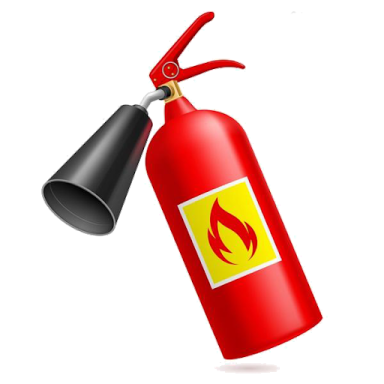 a fire exor on a white background