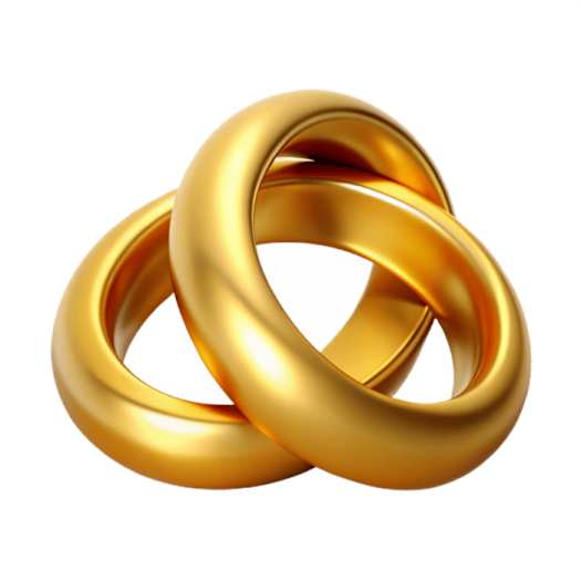 two gold wedding rings