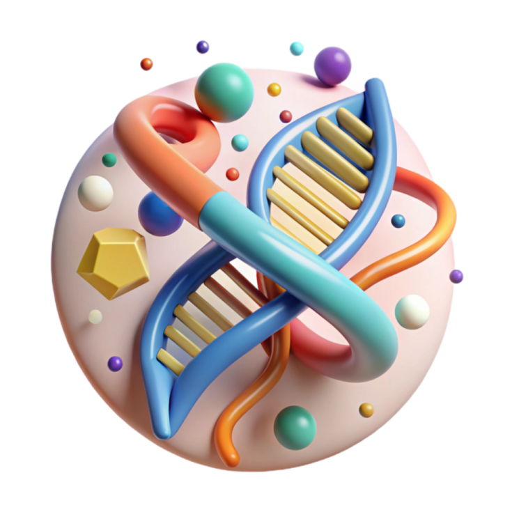 a 3d model of a dna molecule