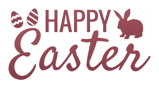 the words happy easter on a white background
