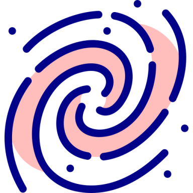 a pink and blue spiral design