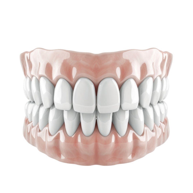 a close up view of the front teeth
