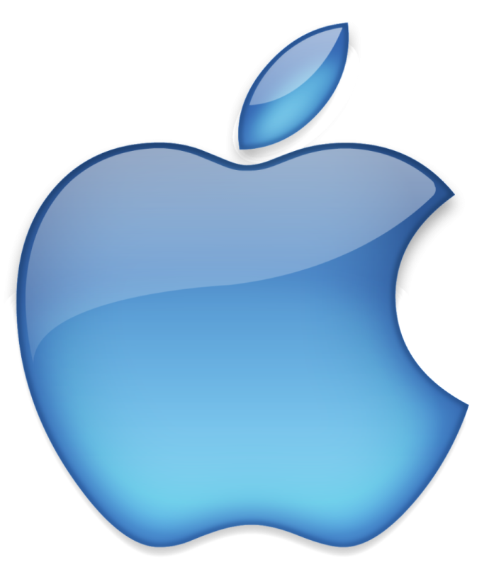 an apple logo on a white background