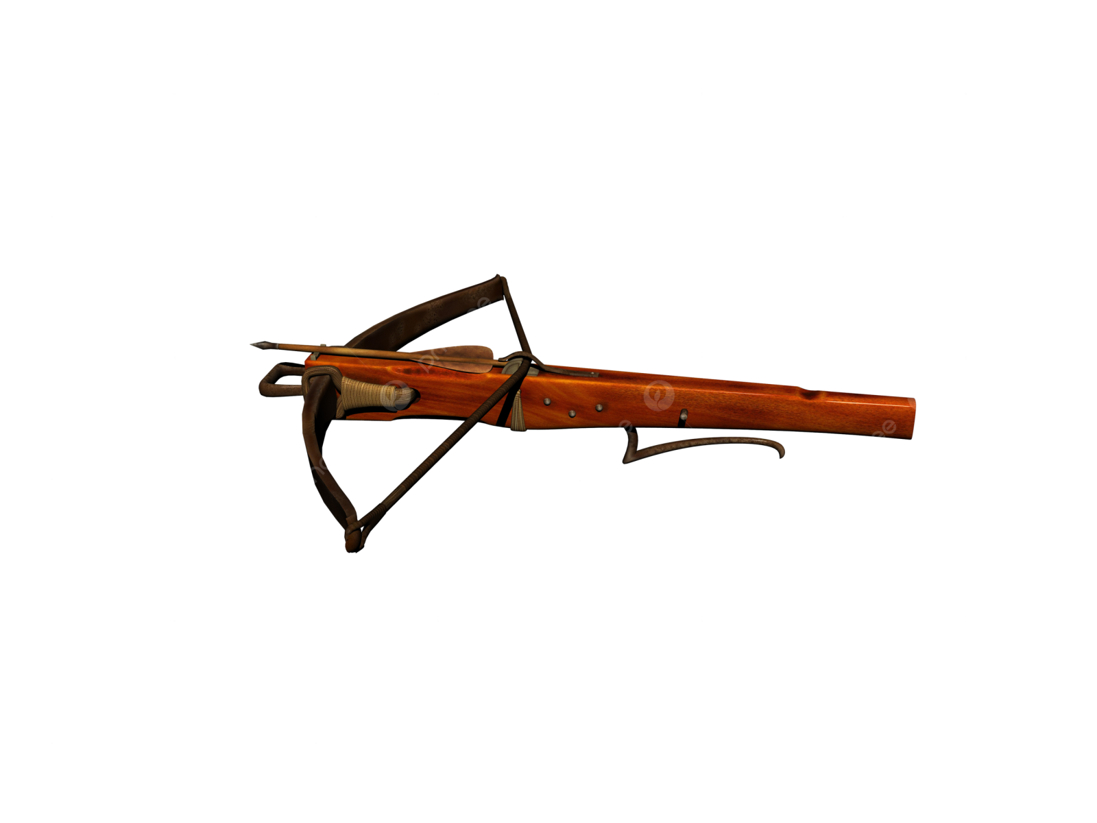 a rifle on a white background