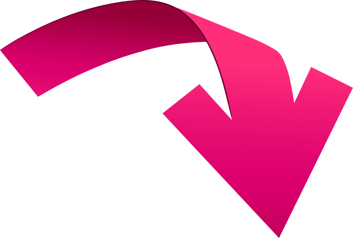 a pink arrow with a white background
