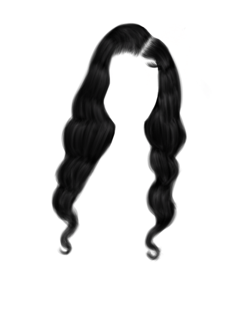 a drawing of a woman with long hair