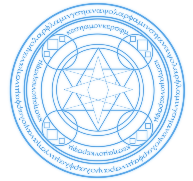 a circle with the five pointeds in it