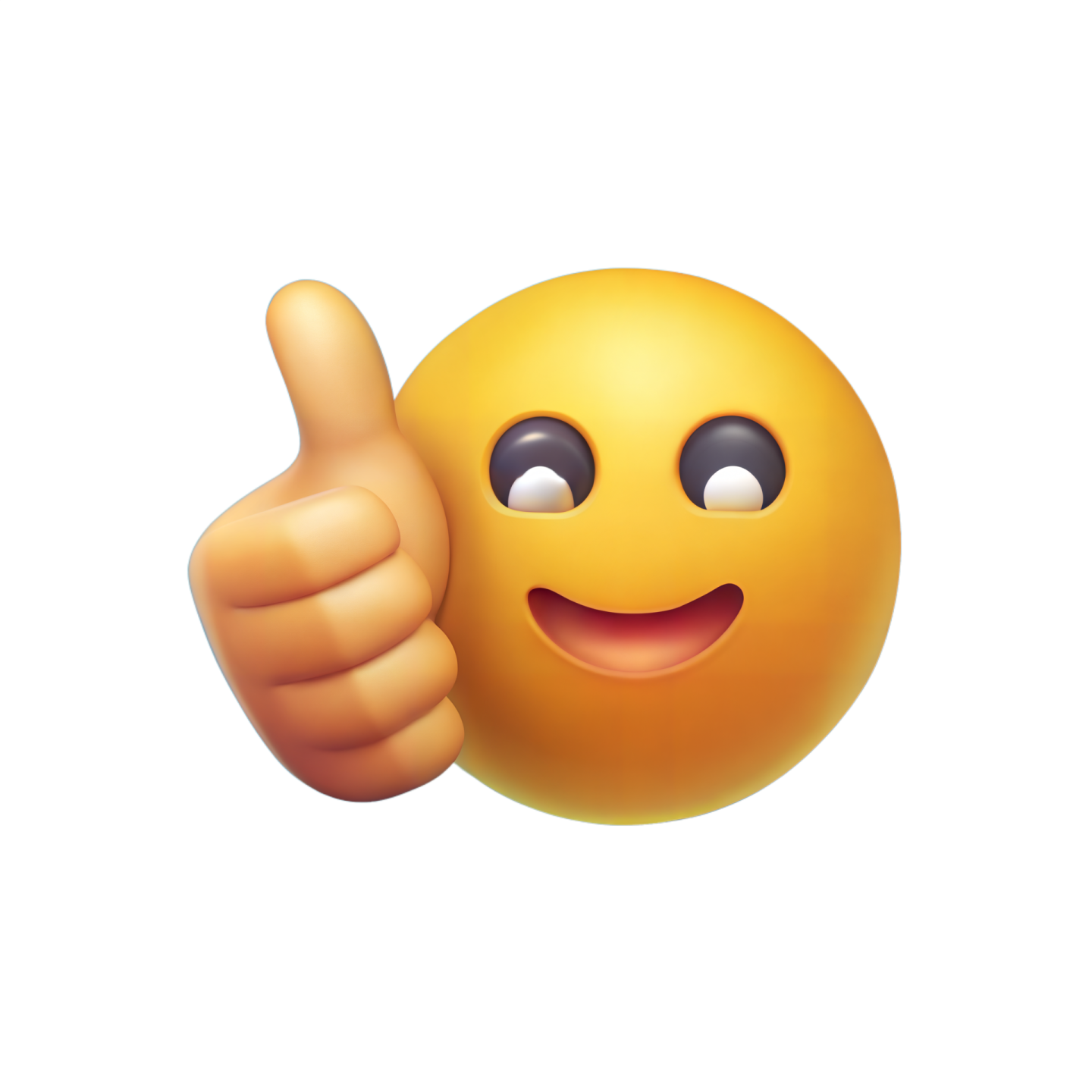 a smiley face with a thumbs up