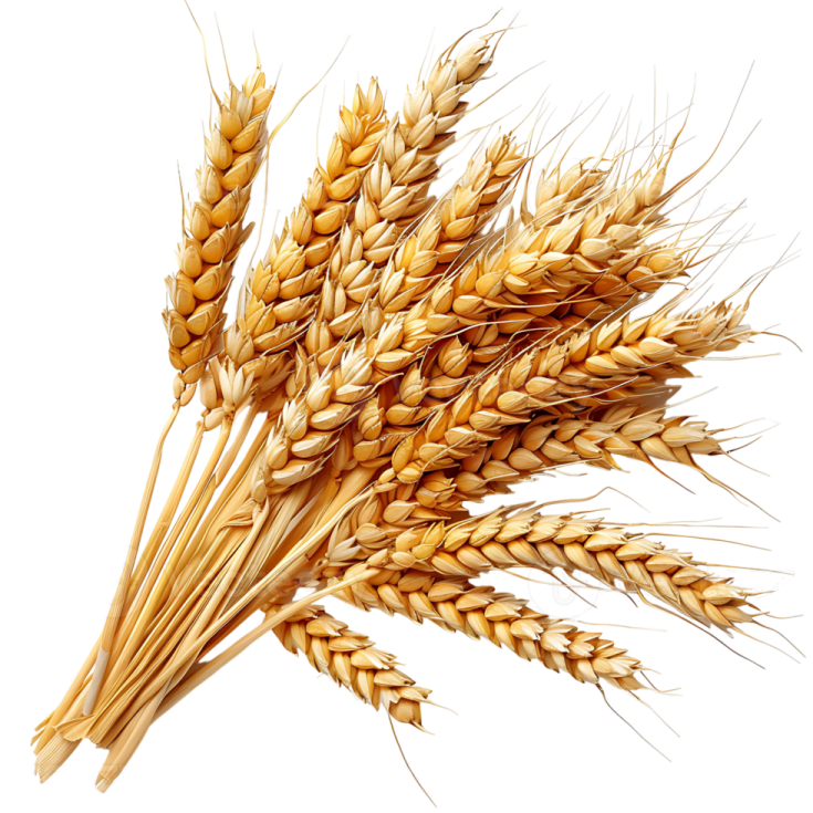 wheat on a white background