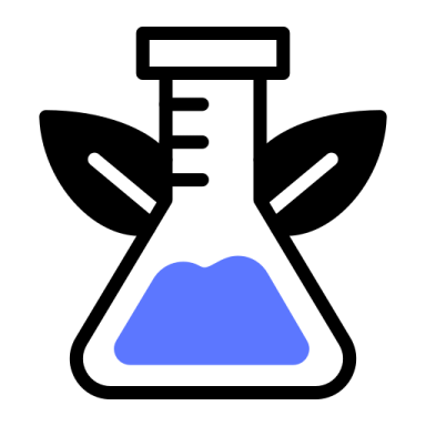 a beakle filled with blue liquid