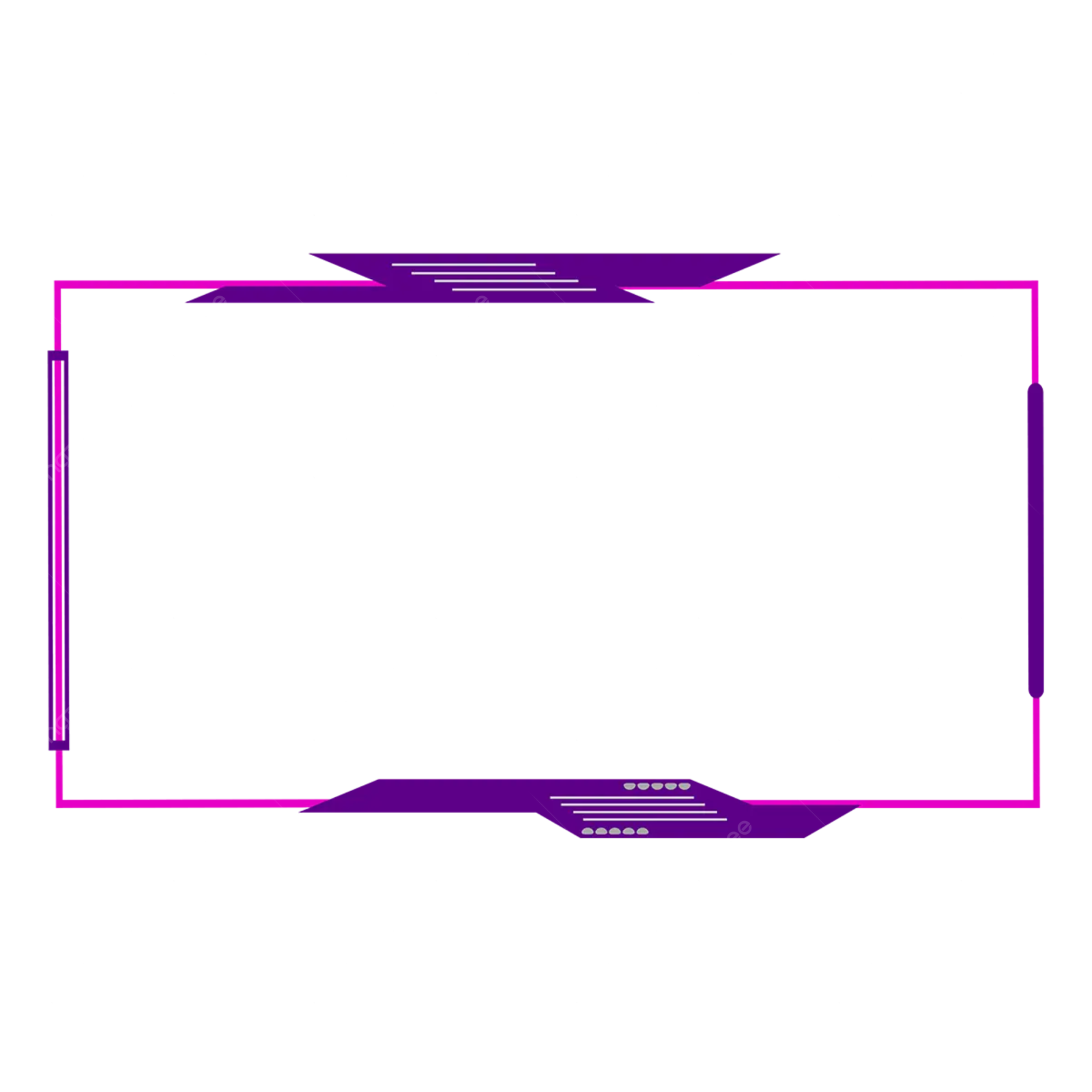 a purple frame on a white background