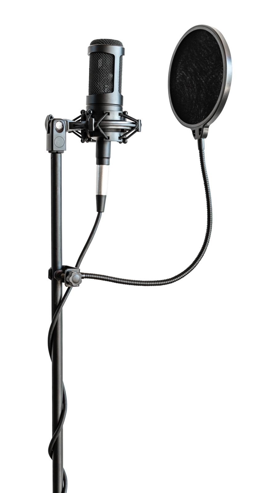 a microphone on a white background