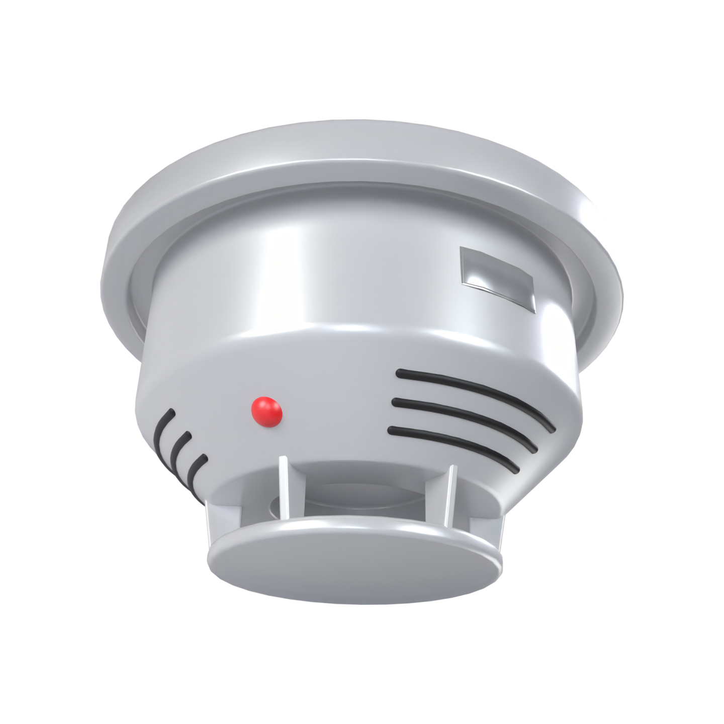 a smoke detector on a white background