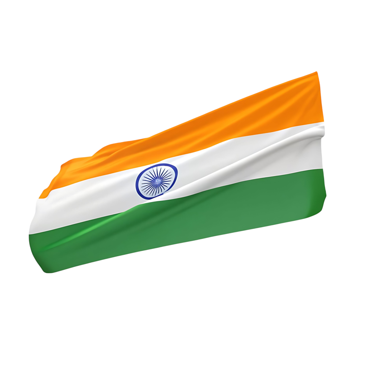 the indian flag on a white background