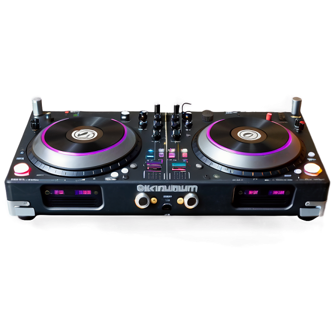 a dj's turn deck with two decks on it