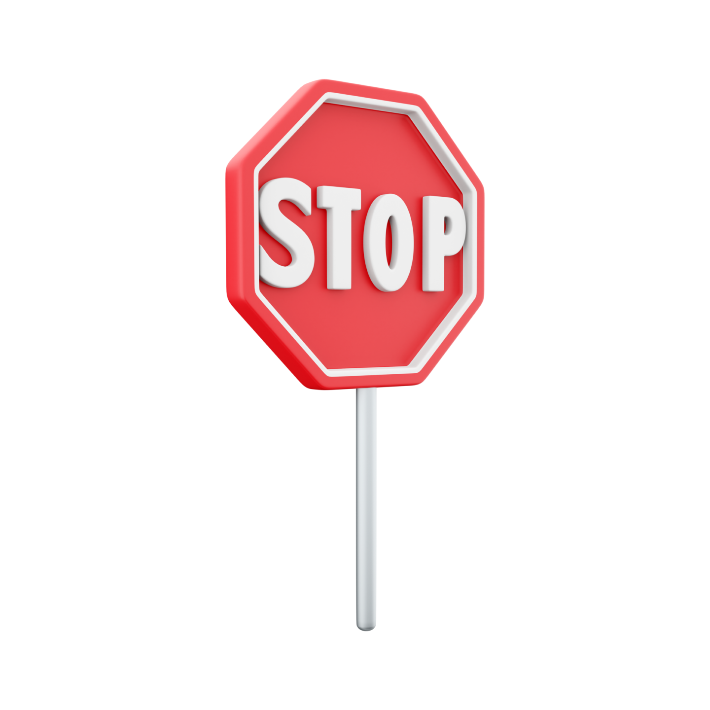 a red stop sign on a white background