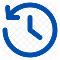a clock icon with an arrow in the middle