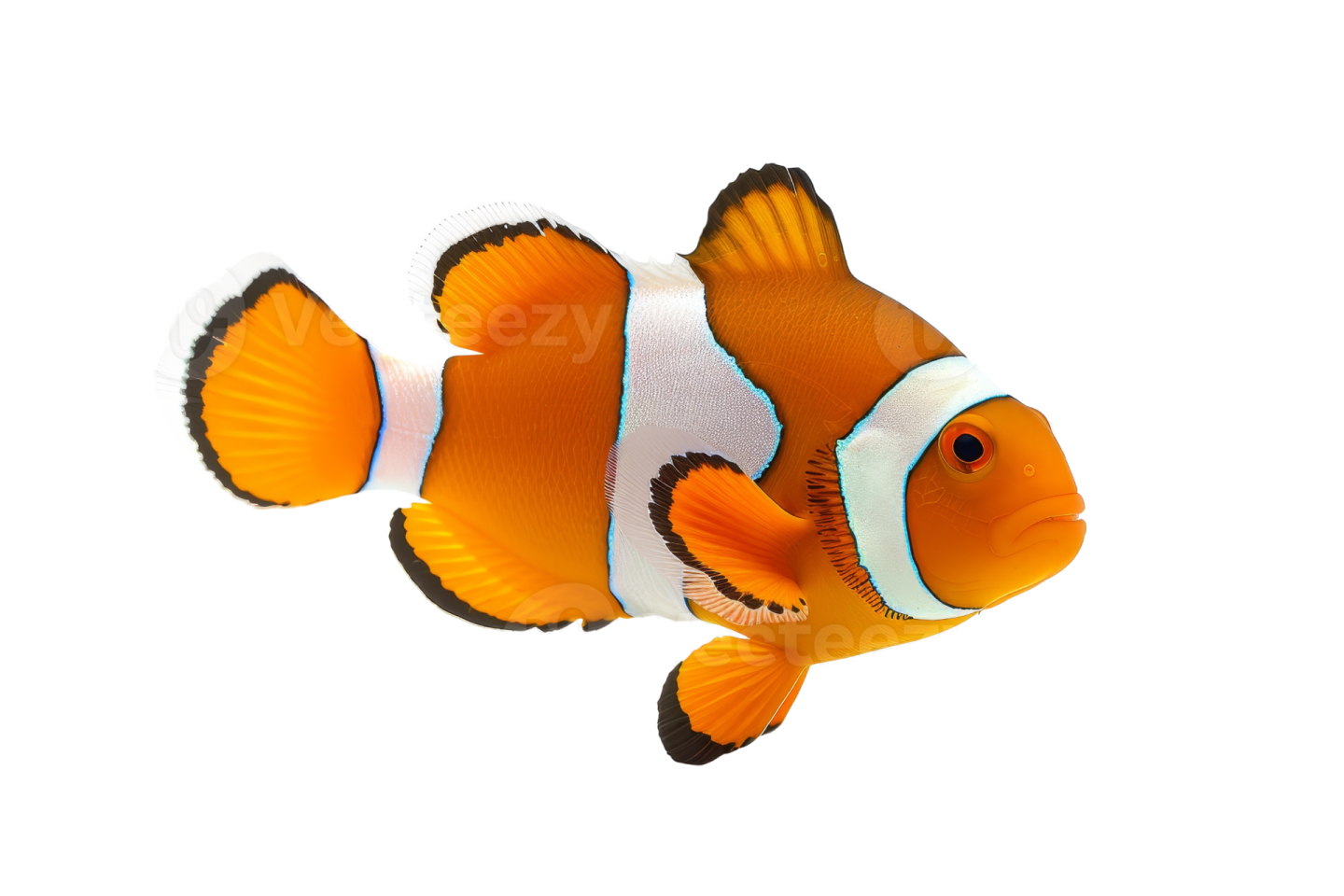 a clown fish on a white background
