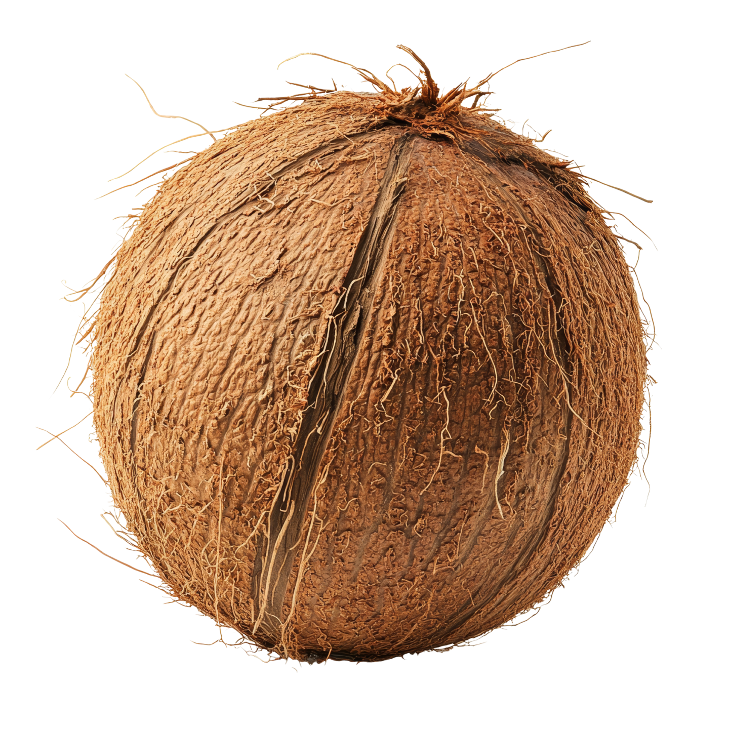 a coconut on a white background