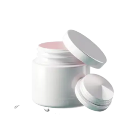 a white container with a lid on it