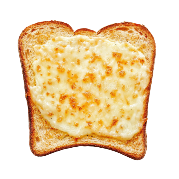 a slice of bread with cheese on it