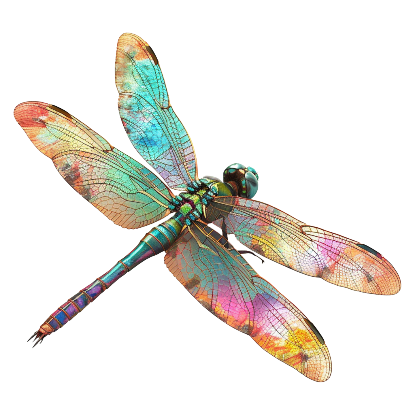 a colorful dragon on a white background