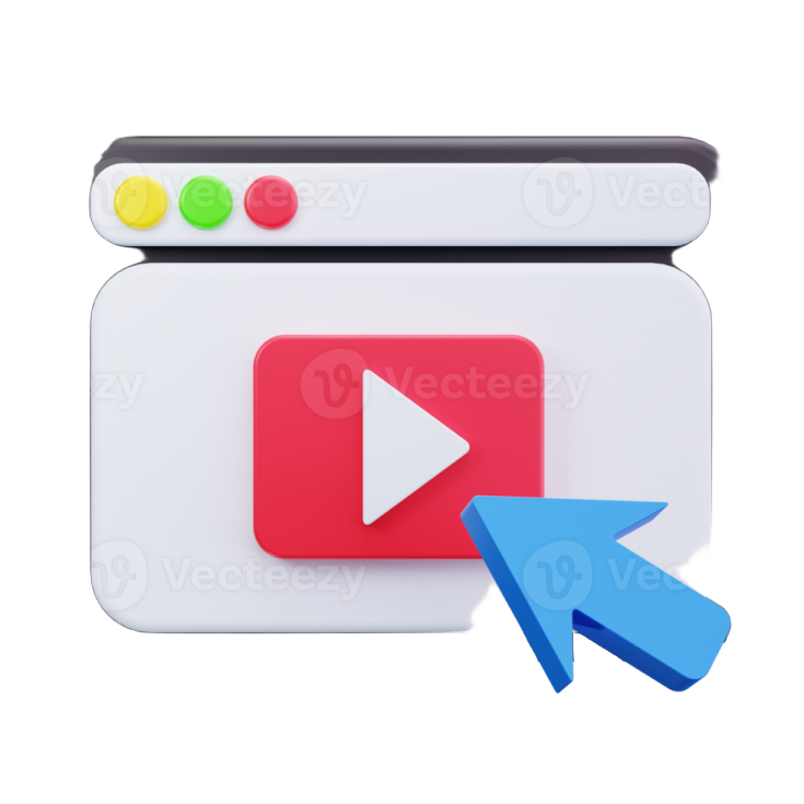 a video player icon with an arrow pointing up