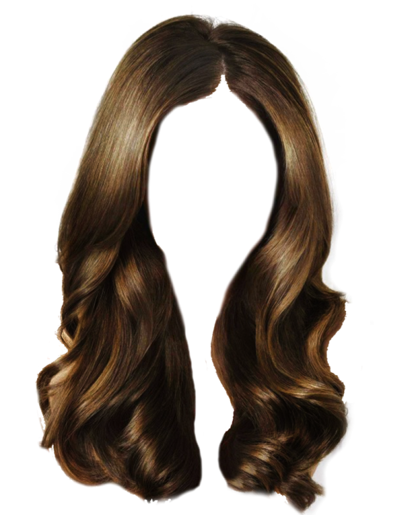 a woman's long brown hair on a white background