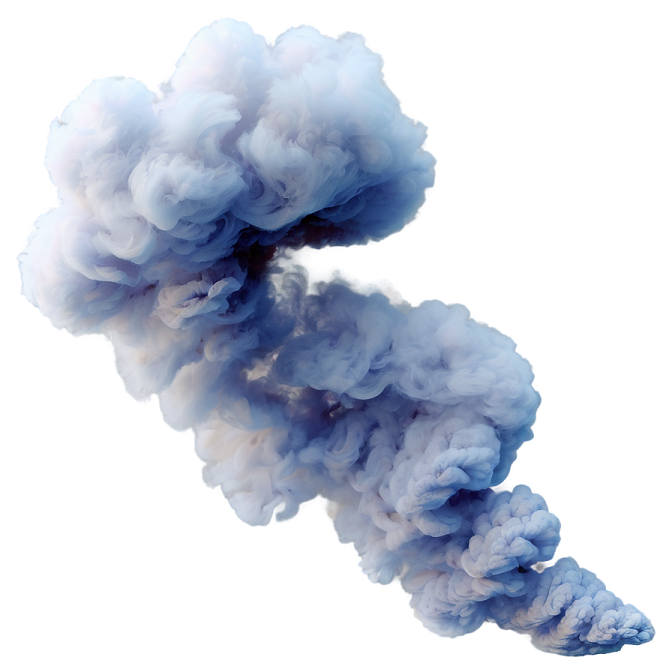 a cloud of smoke on a white background