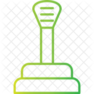 a green and white icon of a pencil