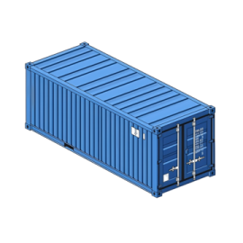 a blue container on a white background