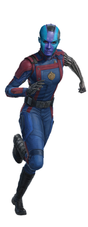 a drawing of a man in a blue suit