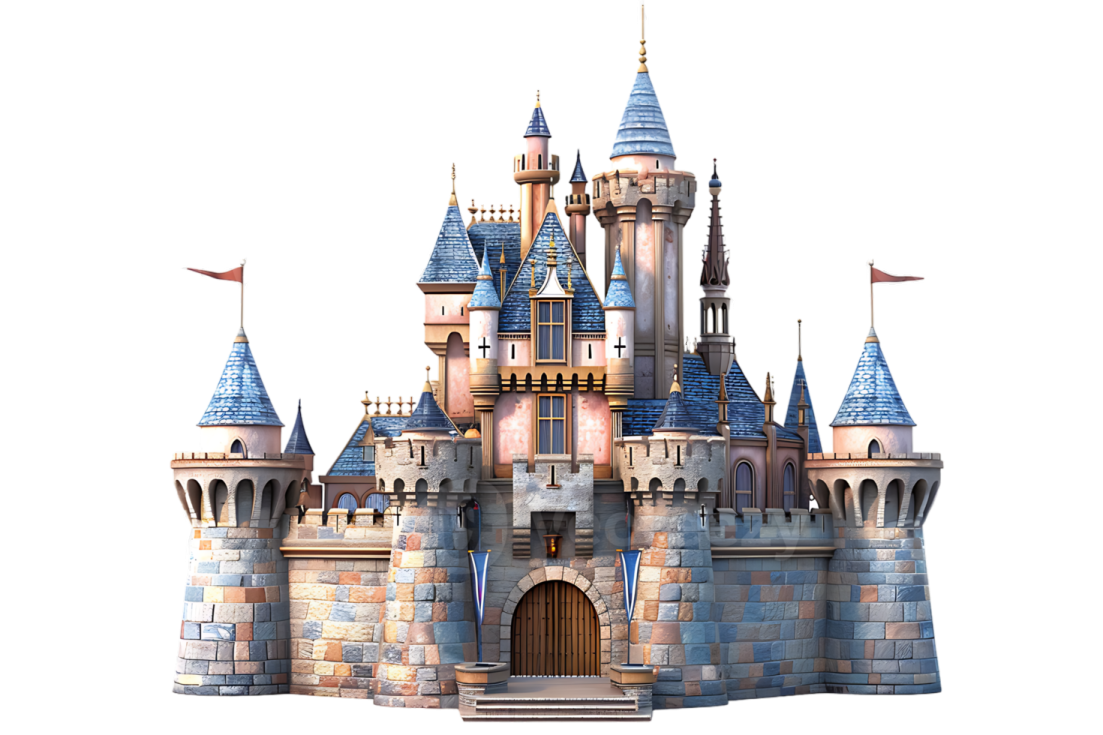 a castle on a white background