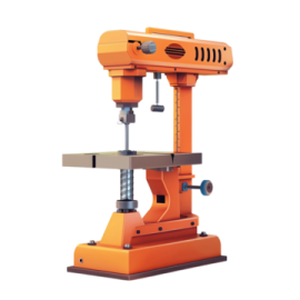 a driller on a white background