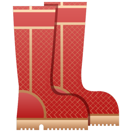 a pair of red boots