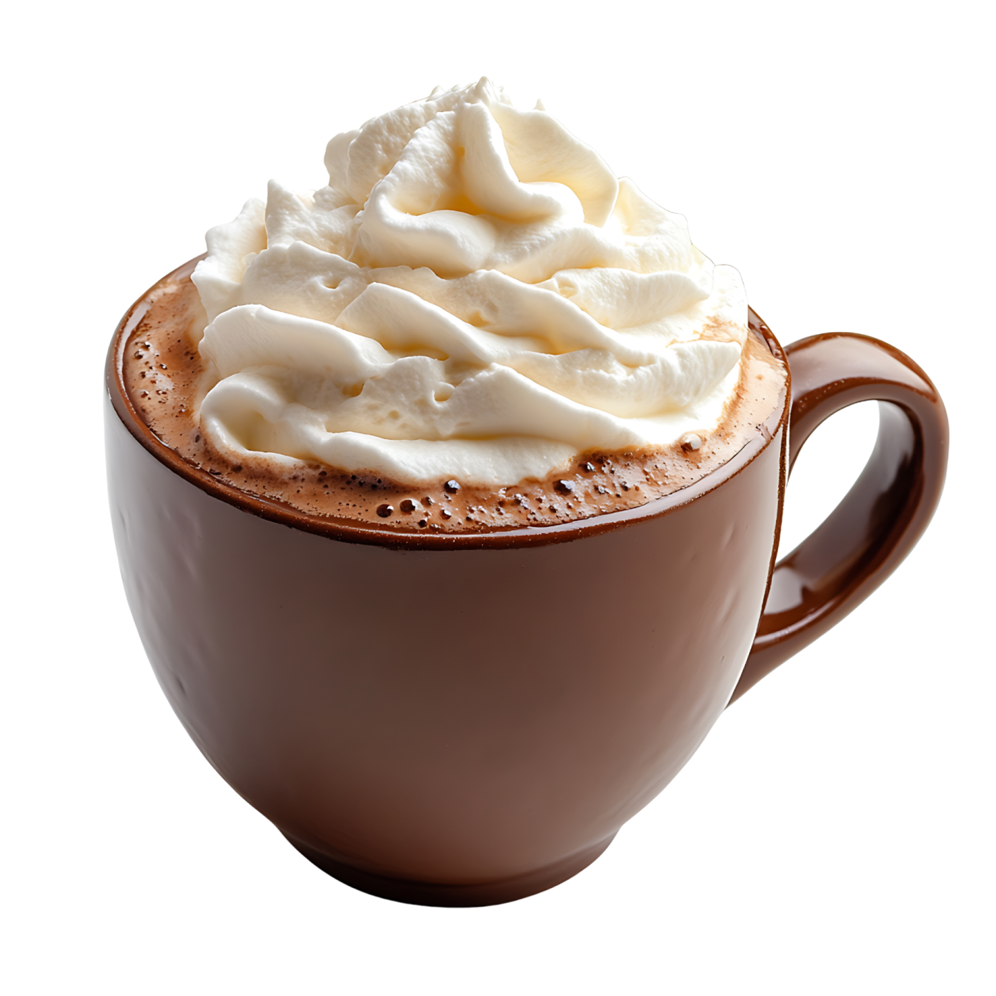 a cup of hot chocolate and whipped cream