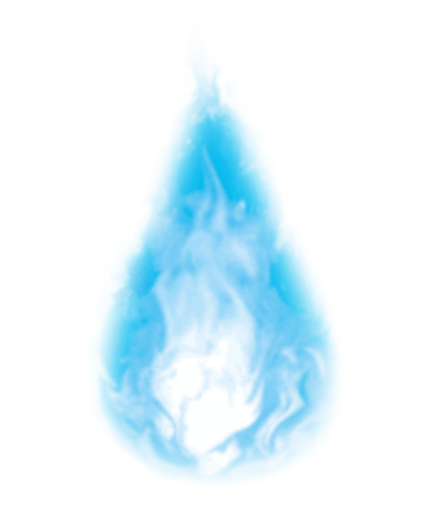 a blue water drop on a white background