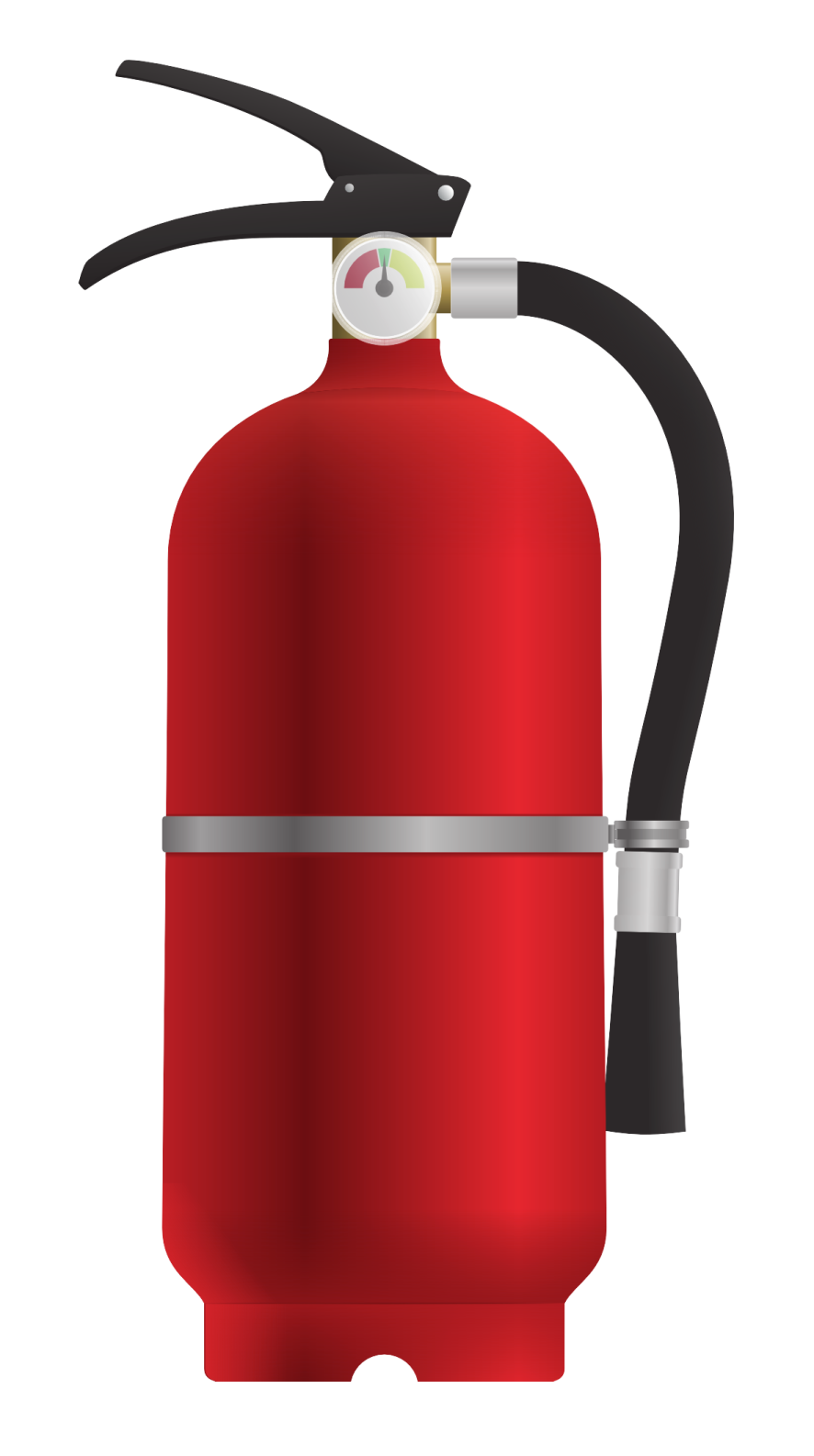 a red fire exor on a white background