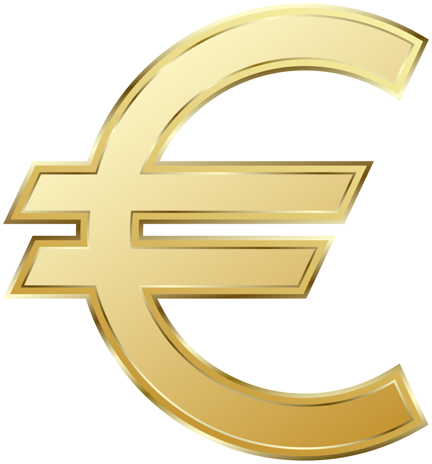 a golden euro symbol