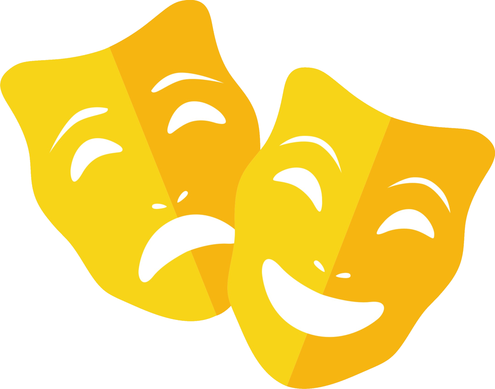 a pair of comedy masks